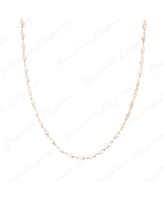 GARGANTILLA ORO 18KT SEMINUEVA CIRCONITAS BOCELADAS                                                 