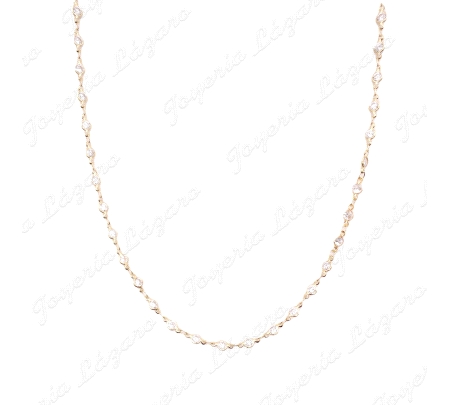 GARGANTILLA ORO 18KT SEMINUEVA CIRCONITAS BOCELADAS                                                 