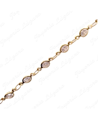 GARGANTILLA ORO 18KT SEMINUEVA CIRCONITAS BOCELADAS