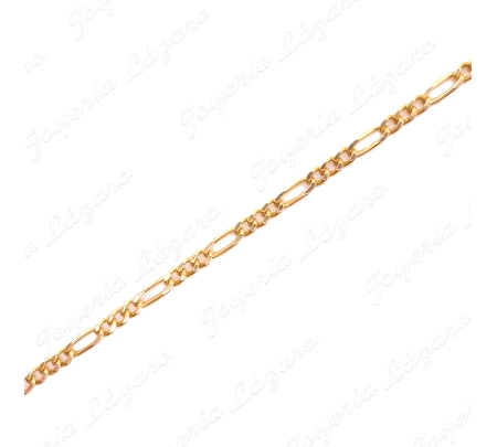 CADENA 65 CM. ORO 18KT SEMINUEVA 3X1 2MM MACIZA