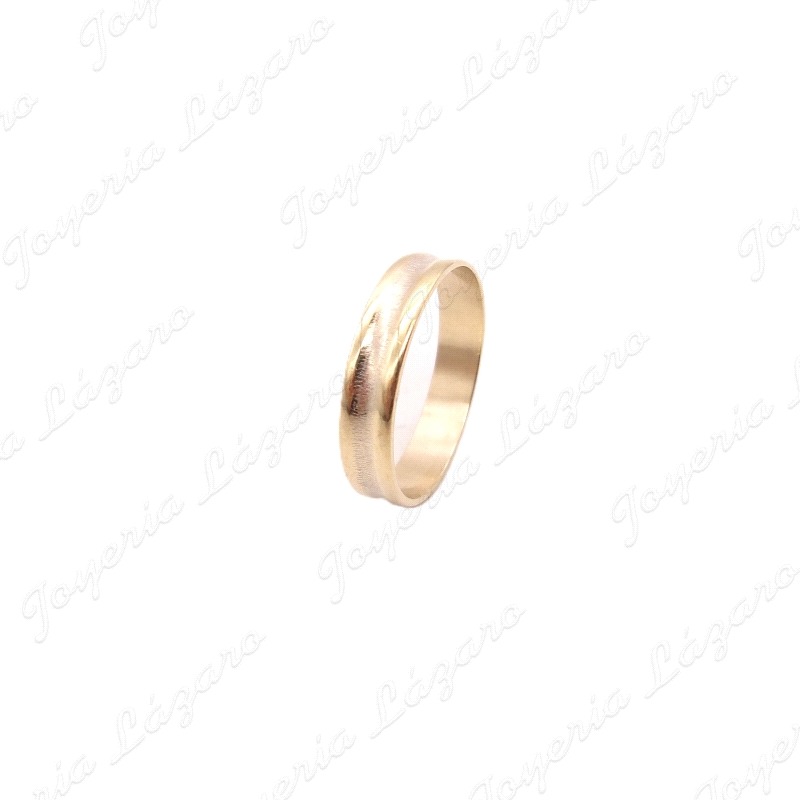ALIANZA ORO 18KT OCASION 4MM BICOLOR SURCO CENTRO                                                   