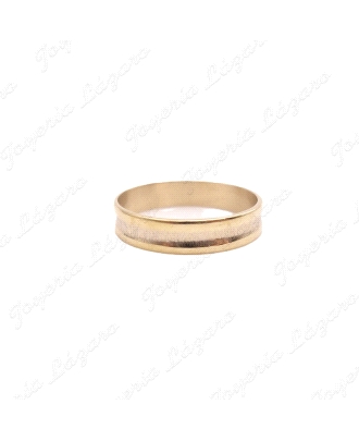 ALIANZA ORO 18KT OCASION 4MM BICOLOR SURCO CENTRO