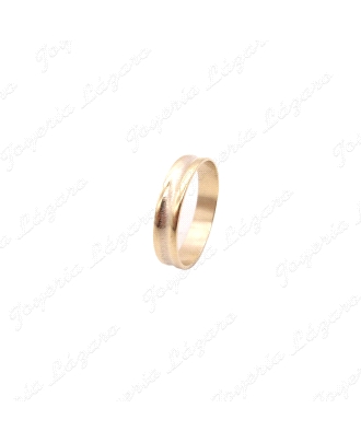ALIANZA ORO 18KT OCASION 4MM BICOLOR SURCO CENTRO