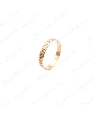 ALIANZA ORO 18KT OCASION 3MM TALLADO ESTRELLA                                                       