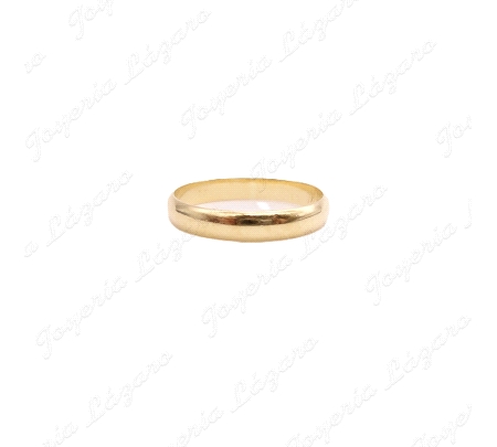 ALIANZA ORO 18KT SEMINUEVA 1/2 CAÑA 3.5MM