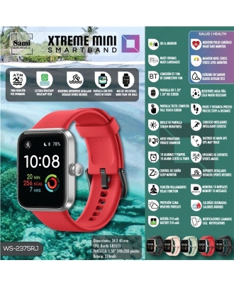 SAMI SMART WATCH/BAND ROJO
