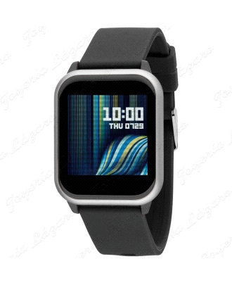 CUADRADO NEGRO BISEL PLATEADO + ARMIS ACERO