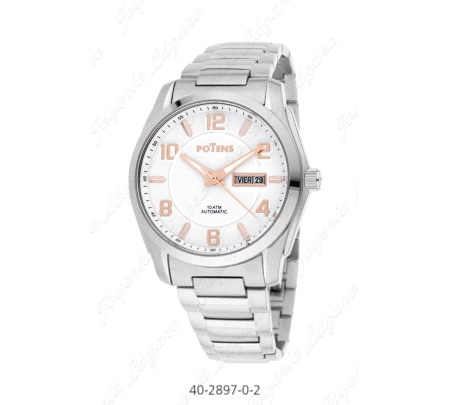 POTENS RELOJ CABALLERO AUTO. ESF. BLANCA Nº ROSA 100M  COLEC. TOKIO