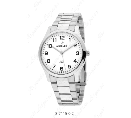 NOWLEY RELOJ CLASSIC ACERO ESFERA BLANCA