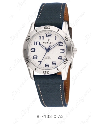 NOWLEY RELOJ CADETE COMU. PIEL AZUL MARINO ESF. BLANCA Nº AZUL