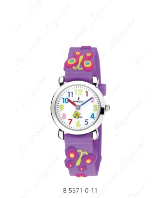 NOWLEY RELOJ KIDS ROJO FUCSIA MARIPOSAS