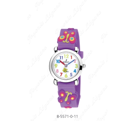 NOWLEY RELOJ KIDS ROJO FUCSIA MARIPOSAS