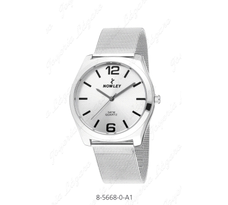 NOWLEY RELOJ CHIC CABALLERO PLATEADO ESF. PLATA ESTERILLA
