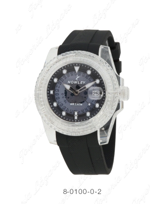 NOWLEY RELOJ NUDE CAJA TRANSPARENTE NEGRO