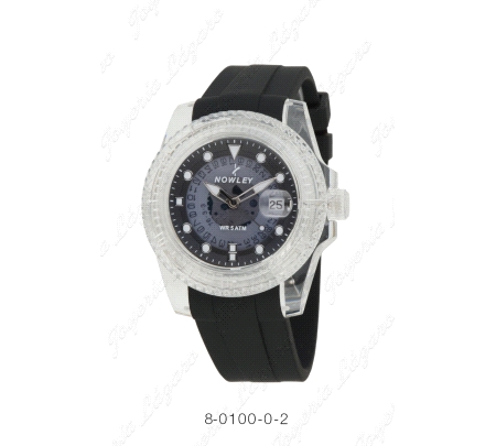 NOWLEY RELOJ NUDE CAJA TRANSPARENTE NEGRO