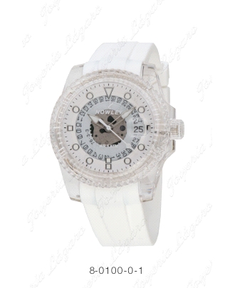 NOWLEY RELOJ NUDE CAJA TRANSPARENTE BLANCO GRANDE