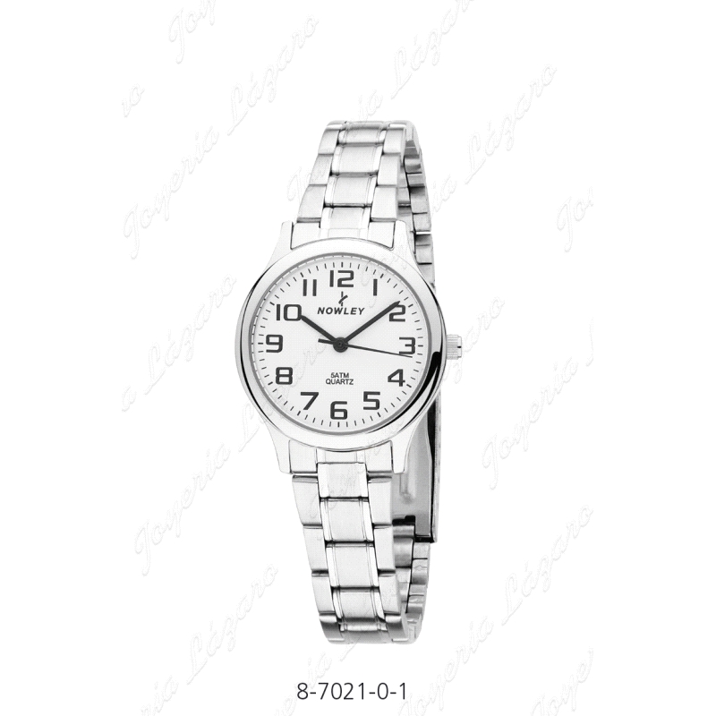NOWLEY RELOJ ACERO SEÑORA ESFERA BLANCA
