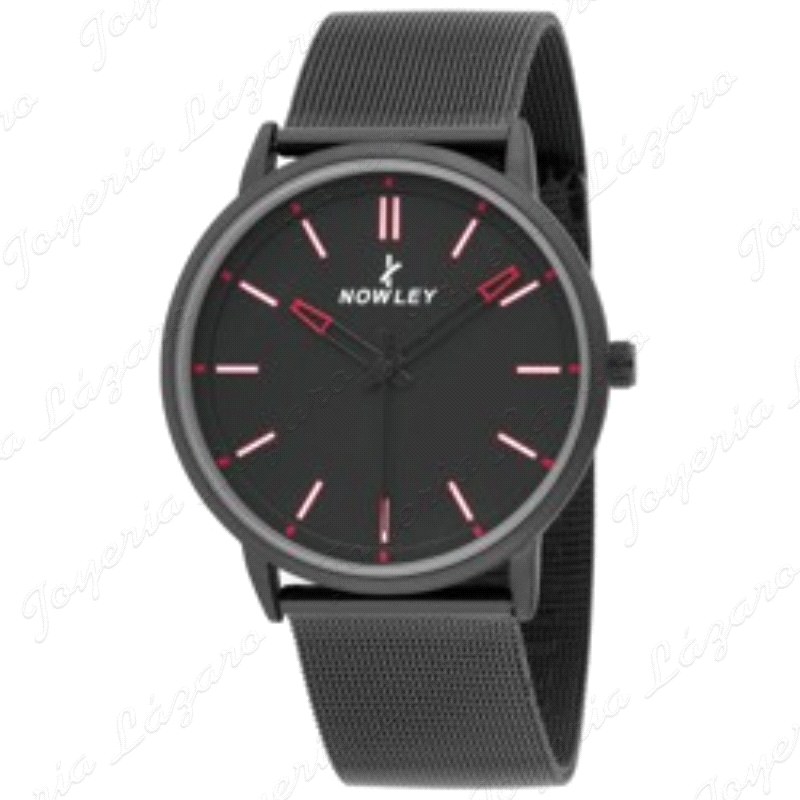 NOWLEY RELOJ CABALLERO  ESTERILLA NEGRO ESFERA NEGRA