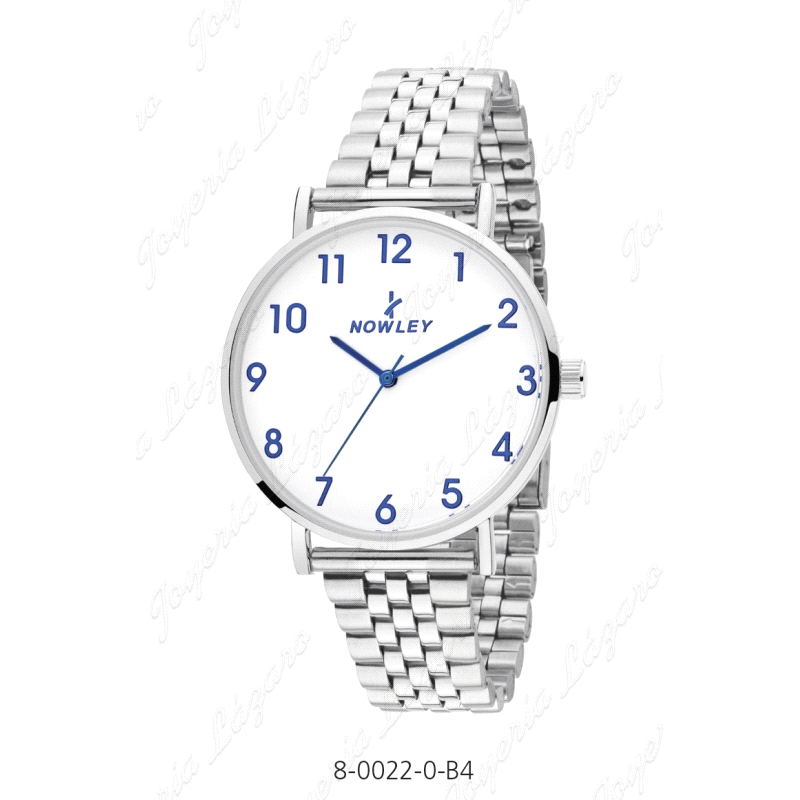 NOWLEY RELOJ HOT, CABALLERO ACERO ESFERA BLANCA