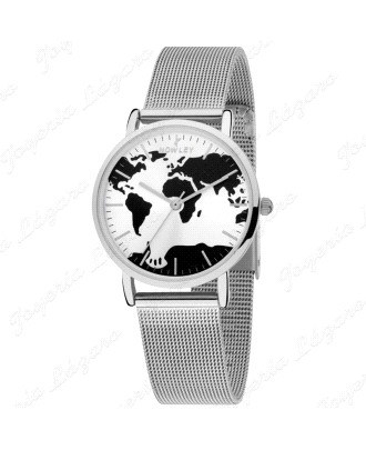 NOWLEY RELOJ TRAVEL CHIC NEGRO/PLATA
