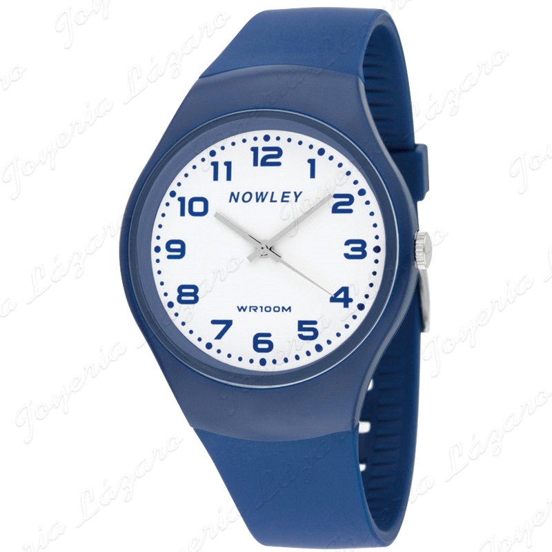 RELOJ NOWLEY  RACING ANALOGICO AZUL ESF. BLANCA