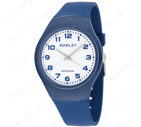 RELOJ NOWLEY  RACING ANALOGICO AZUL ESF. BLANCA
