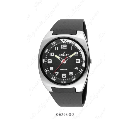 RELOJ NOWLEY RACING CAB. NEGRO/ACERO