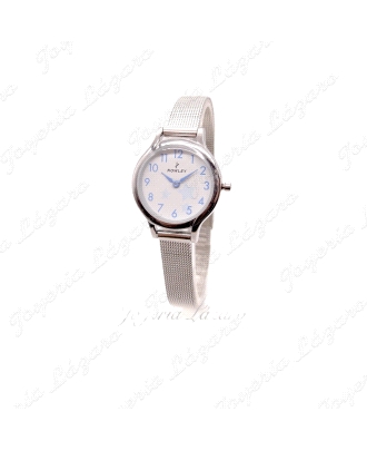 RELOJ NOWLEY SRA. MALLA BLANCO/ACERO