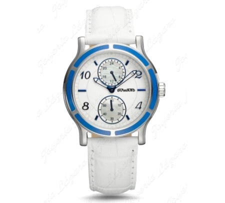 DUWARD RELOJ SRA. ESF. BLANCA MULTIFUNCION, CORREA PIEL BLANCA