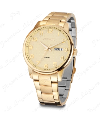 DUWARD RELOJ CABALLERO ACERO DORADO ESF. CHAMPAN