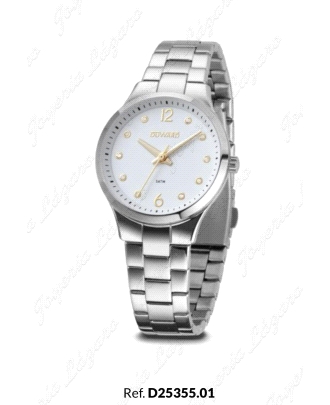 DUWARD RELOJ SRA. ACERO ESF. BLANCA CIRCO EN HORAS