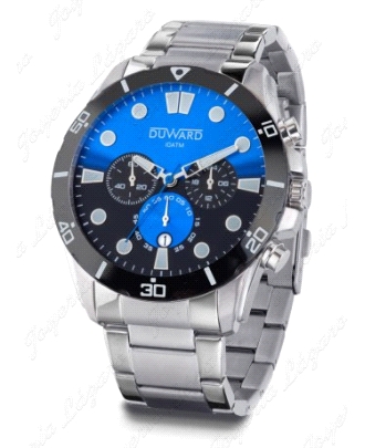 DUWARD RELOJ CABALLERO ACERO SPORT SPATE  ESF. AZUL CRONO