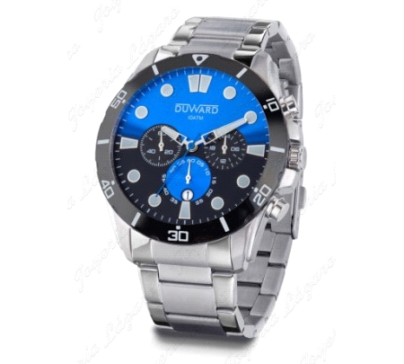 DUWARD RELOJ CABALLERO ACERO SPORT SPATE ESF. AZUL CRONO
