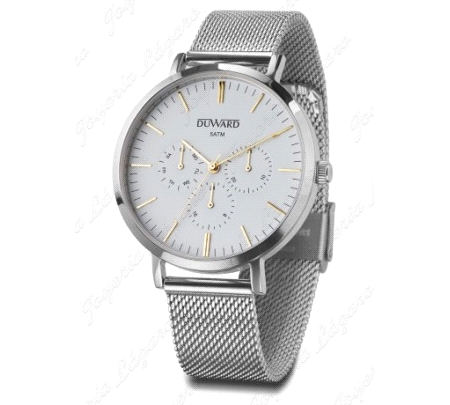 DUWARD RELOJ CABALLERO ACERO ELEGANCE WOTOSOGOLA ESF. BLANCA MALLA