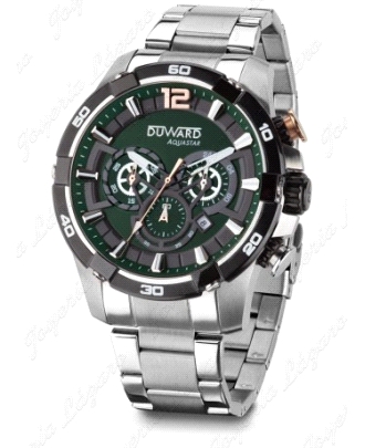 DUWARD RELOJ CABALLERO CRONO AQUASTAR LE MANS  ESF. VERDE OSCURO