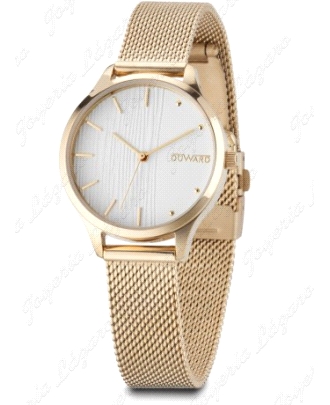 DUWARD RELOJ SEÑORA MAYA ACERO DORADO ESFERA BLANCA