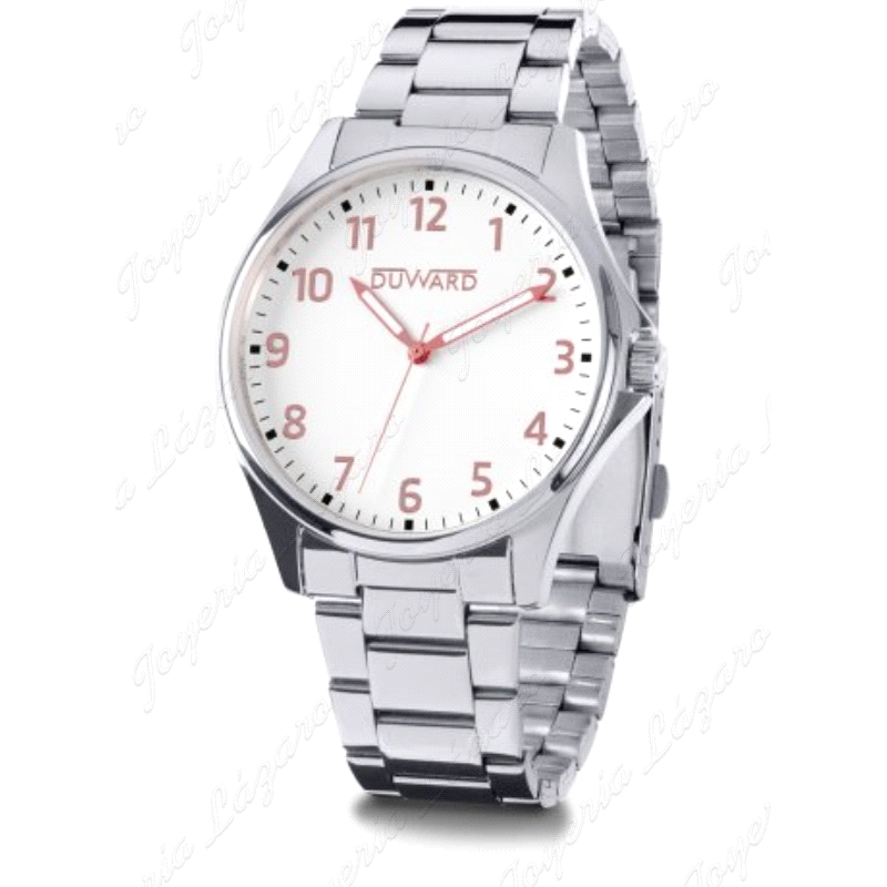 DUWARD RELOJ CAB. ACERO/BLANCO Nº ROSAS ELEGANCE STIVOL