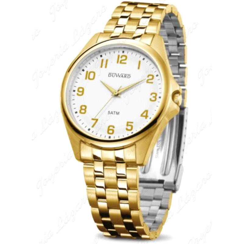 DUWARD RELOJ CAB. DORADO/BLANCO ELEGANCE NKECHA
