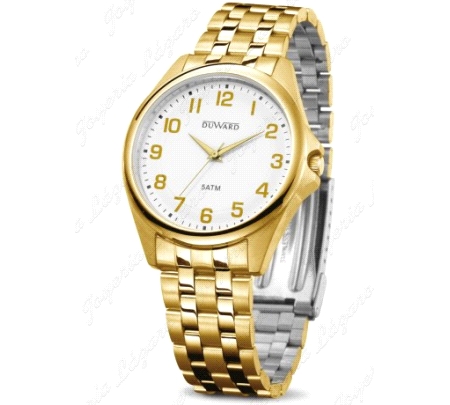 DUWARD RELOJ CAB. DORADO/BLANCO ELEGANCE NKECHA