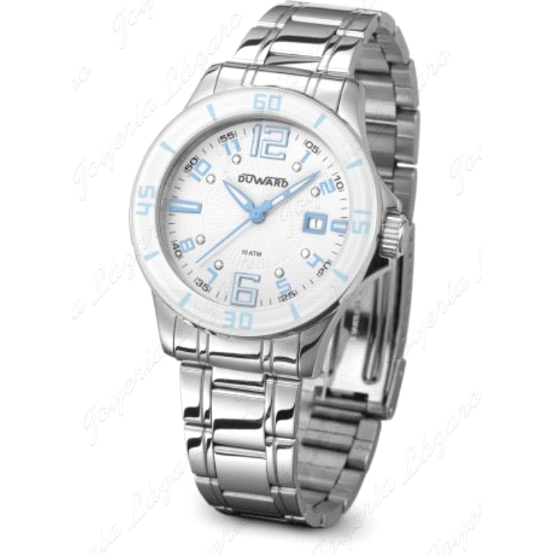 RELOJ DUWARD BLANCO CELESTE