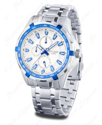 RELOJ DUWARD CAB. ACERO/ALUMINIO BL/AZUL