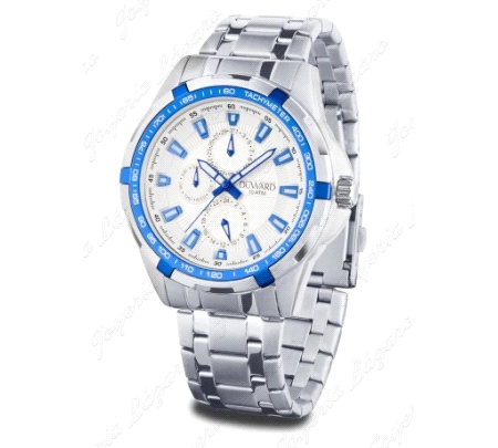 RELOJ DUWARD CAB. ACERO/ALUMINIO BL/AZUL