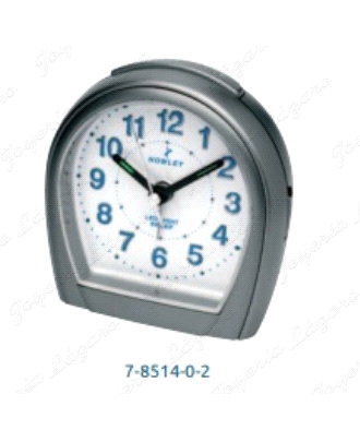 DESPERTADOR RELOJ NOWLEY CONTINUO GRIS OVALADO
