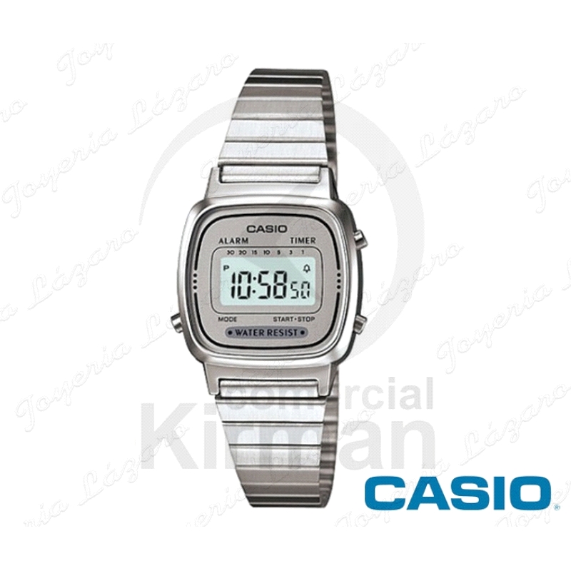 CASIO RELOJ VINTAGE DIGITAL SRA.PLATEADO