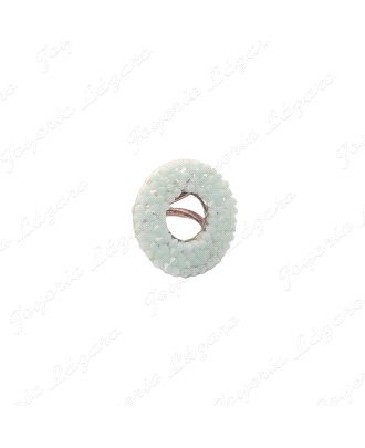 PLATA/SWAROVSKI SORTIJA TURQUE