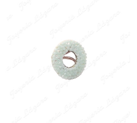 PLATA/SWAROVSKI SORTIJA TURQUE