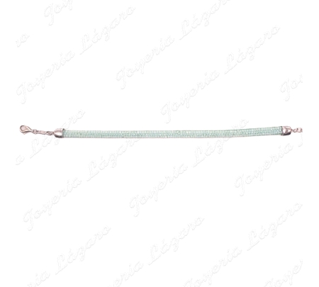 PLATA/SWAROVSKI PULSERA VERDE