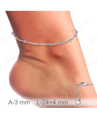 TOBILLERA PLATA BOLITAS GALLONADAS