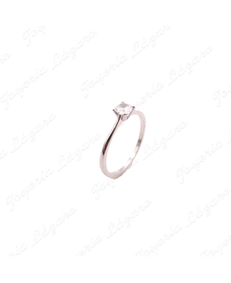 SORTIJA PLATA SOLITARIO CIRCONITA 4MM 4 GARRAS