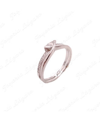 SORTIJA PLATA CINTO V DOBLE CIRCONITA TRIANGULO